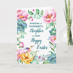 Lente Bloemen Gelukkig Pasen Buurman Feestdagen Kaart