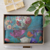 LENTE BLOEMEN IN VAAS DECOUPAGE TISSUEPAPIER (Geschenk)