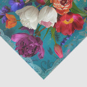 LENTE BLOEMEN IN VAAS DECOUPAGE TISSUEPAPIER (Detail)