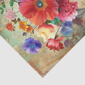 LENTE BLOEMEN IN VAAS DECOUPAGE TISSUEPAPIER (Detail)