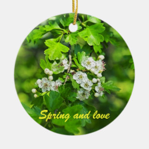 lente bloemen, Lente en liefde Keramisch Ornament