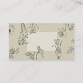 Lente bloemen lijn illustratie. advieskaart