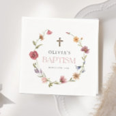 Lente Bloemen Meisje Doop Feest Servet