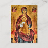 Lente Bloemen Orthodoxe Zwangerschapsgebedskaart Plaatskaartje (Achterkant)