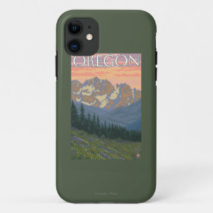 Lente Bloemen- Oude Reisposter iPhone 11 Hoesje