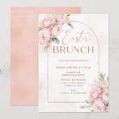 Lente Bloemen Pasen Brunch Kaart (Voorkant / Achterkant)