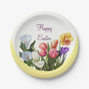 Lente Bloemen Pasen Lente Bloemen Elegant Papieren Bordje