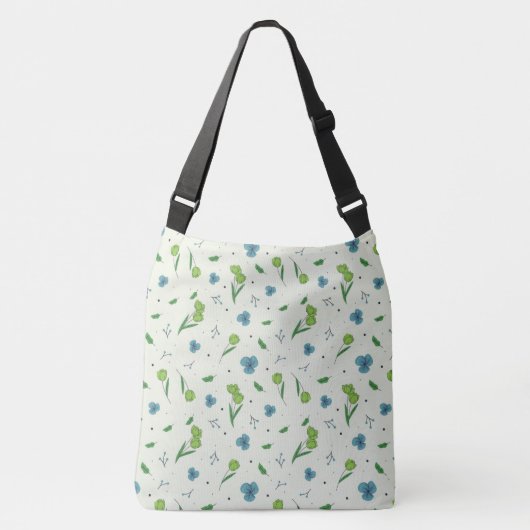 Lente Bloemen Patroon Crossbody Tas (Voorkant)