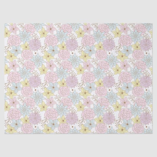 lente bloemen tissuepapier (Voorkant)