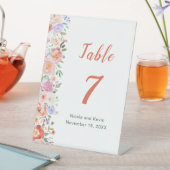 Lente Bloemen Trouwtafel Nummer Reclamebord Met Voetstuk (Insitu)