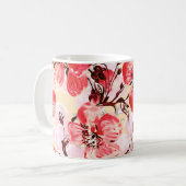 Lente bloemen U patroon Koffiemok (Voorkant links)