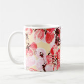 Lente bloemen U patroon Koffiemok (Links)