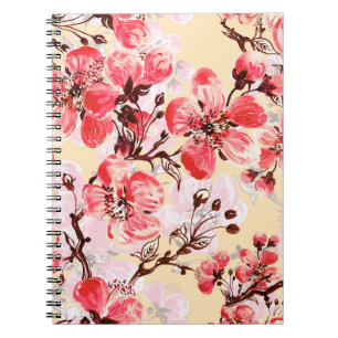 Lente bloemen U patroon Notitieboek