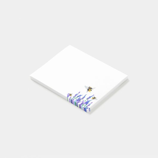 Lente Bloemen Vliegende Bij Post-it® Notities Post-it® Notes (Schuin)