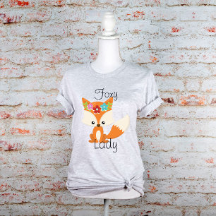 Lente Bloemen Vos Foxy Lady T-shirt