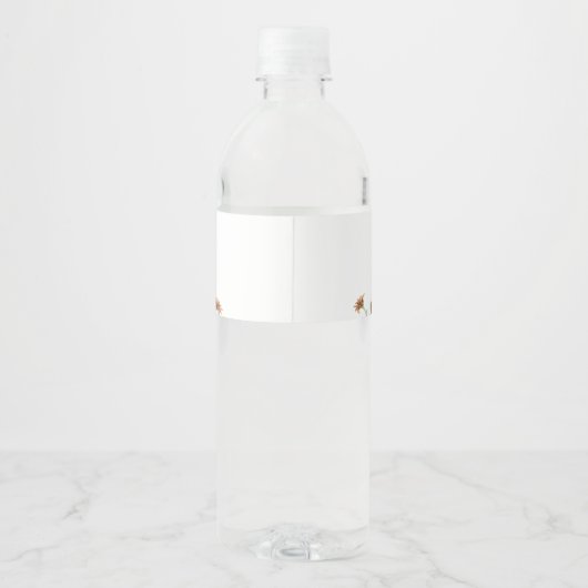 Lente bloemenmeisje doopfeest met wilde bloemen waterfles etiket (Achterkant)