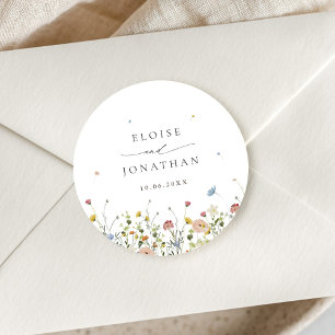 Lente Bloementuin Bloemisterij Minimalistische Bru Ronde Sticker