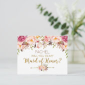 Lente Bloemstuk Wil Je Mijn Getuige Zijn Kaart (Staand voorkant)