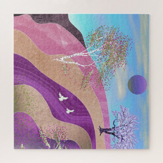 Lente bloesems Landschap Legpuzzel (Horizontaal)