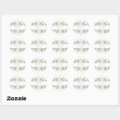 Lente Bloesems Roze Bloemen Munt Groene bruiloft Ronde Sticker (Vel)