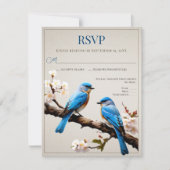 Lente Bluebirds Bruiloft RSVP (Voorkant)