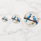 Lente Bluebirds Monogram Bruiloft Confetti (Voorkanten)
