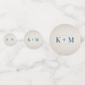 Lente Bluebirds Monogram Bruiloft Confetti (Achterkanten)