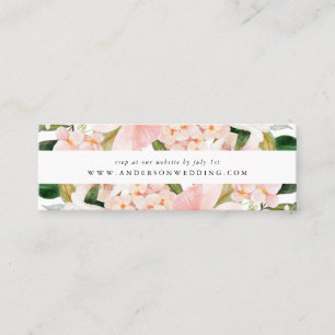 Lente Blush Bloemen Bruiloft RSVP Kaarten Mini Visitekaartje