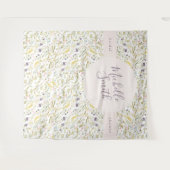 Lente Boho Wilde Bloemen Pampas Bruiloftsbanner Wandkleed (Voorkant (horizontaal))