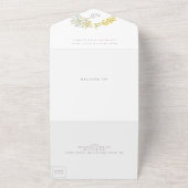  Lente Boho Wildflower Pampas Wedding All In One Uitnodiging (Buitenkant)