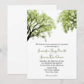 Lente bomen 2- Wedding-uitnodigingen Kaart (Voorkant / Achterkant)