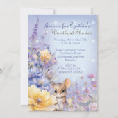 Lente bos uitnodiging voor een douche (Achterkant)