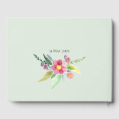 Lente Botanische Bloemen en Naam Baby Shower Gastenboek (Achterkant)