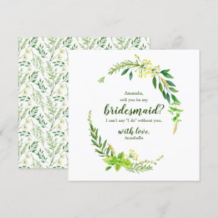 Lente botanische kruiden zullen je mijn Bridesmaid Kaart