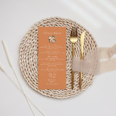 Lente bruiloft Bloemen Abrikozenperzik Menu
