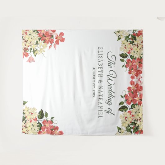 Lente bruiloft bloemetuin fotokiosk achtergrond wandkleed (Voorkant (horizontaal))