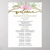 Lente bruiloft ceremonie programma teken Wildflowe Poster (Voorkant)