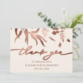 Lente bruiloft Dank u kaart Wildflower (Staand voorkant)