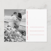 Lente bruiloft geknoopte liefdesbomen opslaan de d aankondigingskaart (Achterkant)