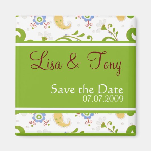 Lente bruiloft - Gepersonaliseerd Magneet (Voorkant)