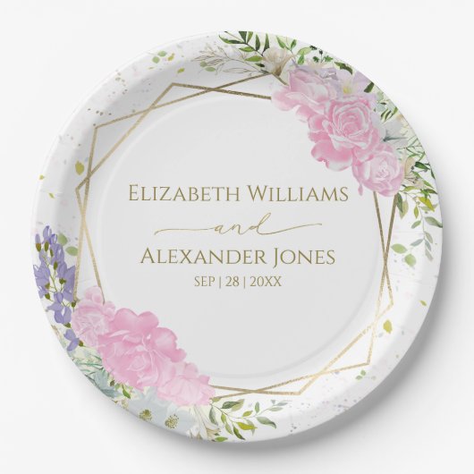 Lente Bruiloft Papier Bord Pastel Kleur Wildflower (Voorkant)