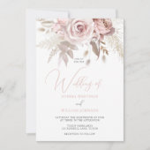 Lente bruiloft: Roos en blozen Kaart (Voorkant)