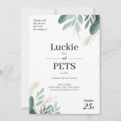 Lente bruiloft uitnodiging met blad en bloem (Voorkant)