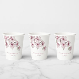 Lente Cherry Blossom De bruiloft Papieren Bekers
