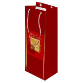 Lente Chinese Rat Year 2020 Wine Gift Bag Wijn Cadeautas (Achterkant Gekanteld)