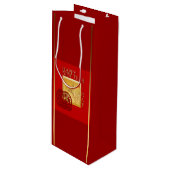 Lente Chinese Rat Year 2020 Wine Gift Bag Wijn Cadeautas (Voorkant Gekanteld)