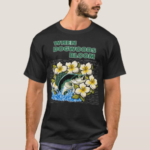 Lente Crappie Vissen Bloeiende Bloesems T-shirt