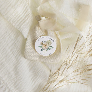 Lente Crème Tuin Bloemen Ronde Sticker