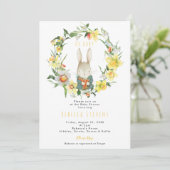 lente daffodil baby shower kaart (Staand voorkant)