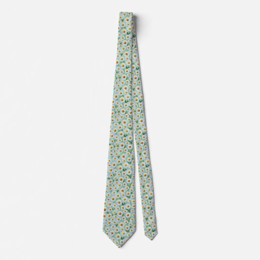 Lente Daisy Micro Patroon Stropdas (Voorkant)